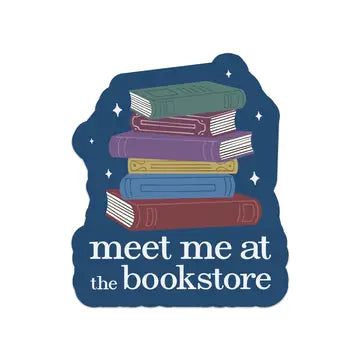 Meet Me At The Bookstore Sticker