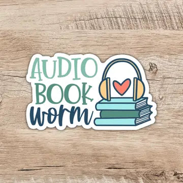 Audiobook Worm Sticker