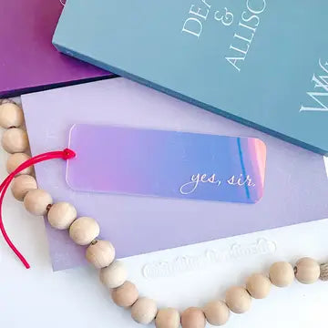 Yes Sir Shiny Iridescent Bookmark